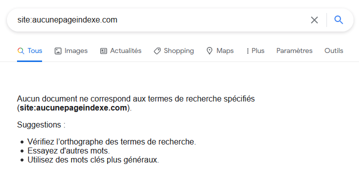 Aucune page indexée