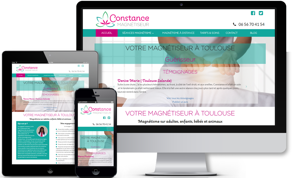 Constance Magnétiseur site Internet responsive design