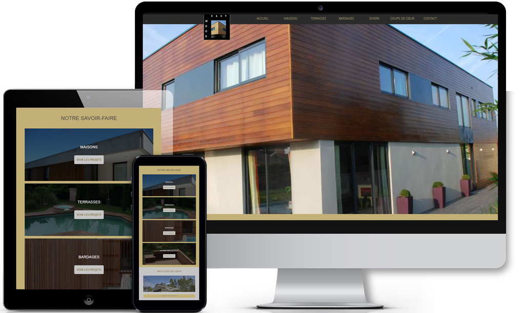 Easywood site Internet responsive design