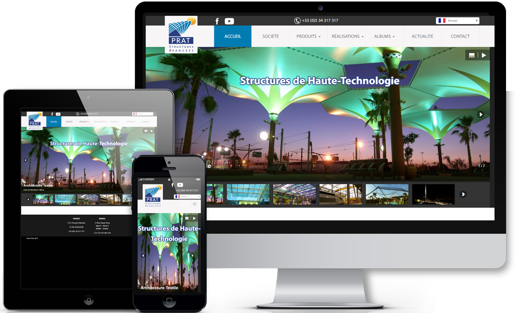 Prat Structures Avancées site Internet responsive design