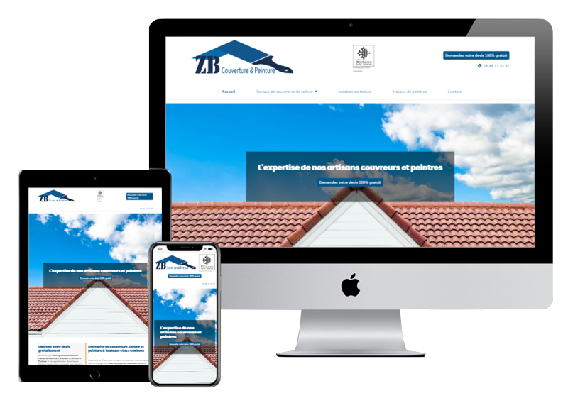 ZB Couvreur 31 site Internet responsive design